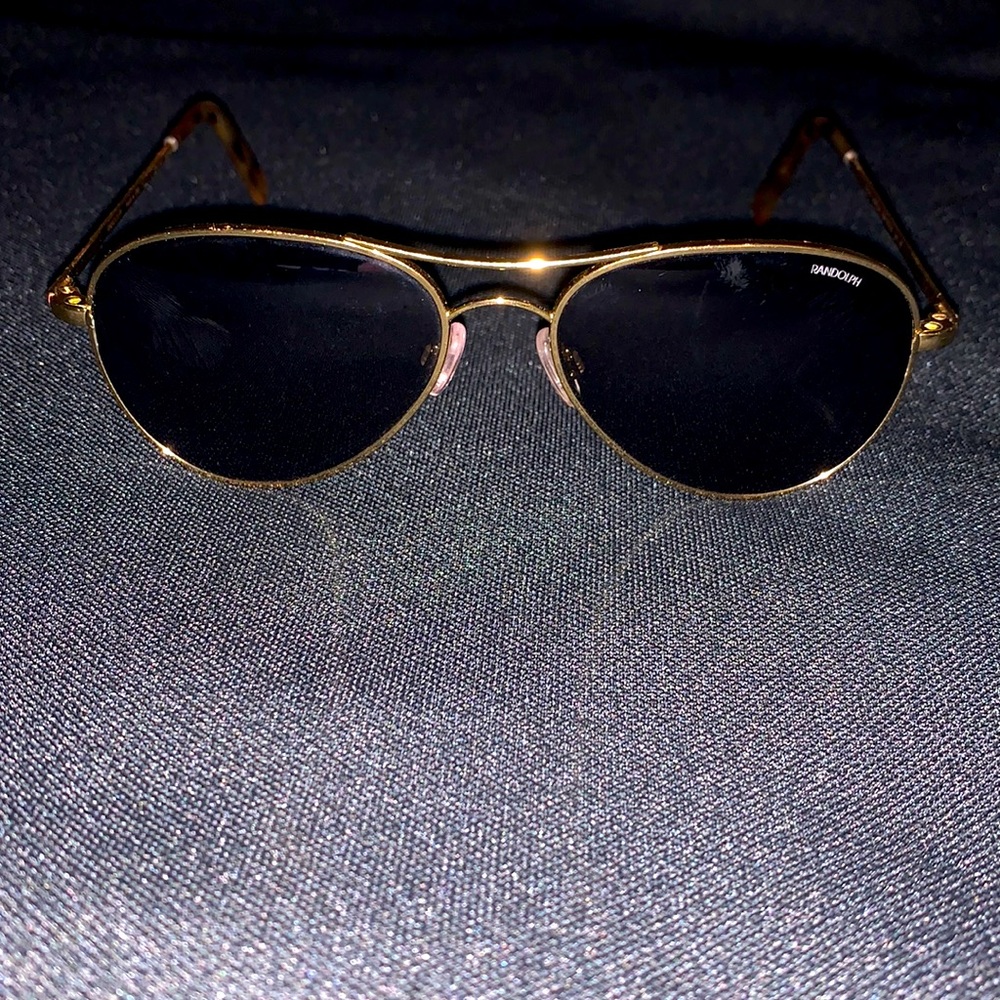 Randolph Engineering Amelia Women's Polarized Sunglasses in 23K Gold